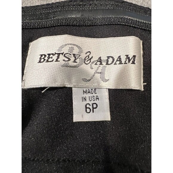 BETSY & ADAM blue cocktail one shoulder Flower detail Blue dress Size 6 Petite - Picture 7 of 8